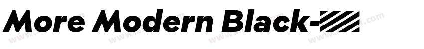 More Modern Black字体转换